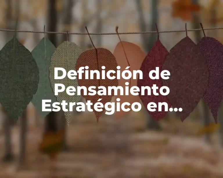 Definición de Pensamiento Estratégico en Educación Física