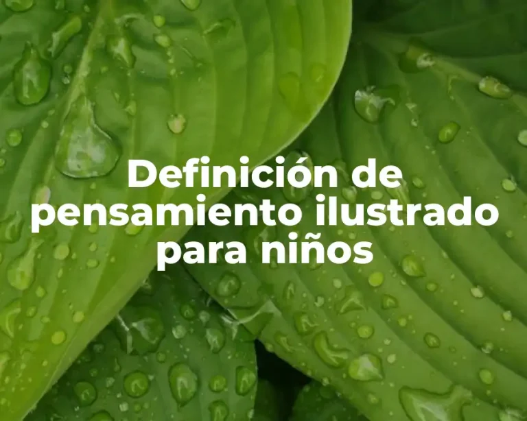 Definición de pensamiento ilustrado para niños