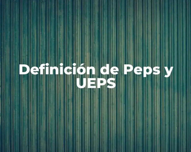 Definición de Peps y UEPS