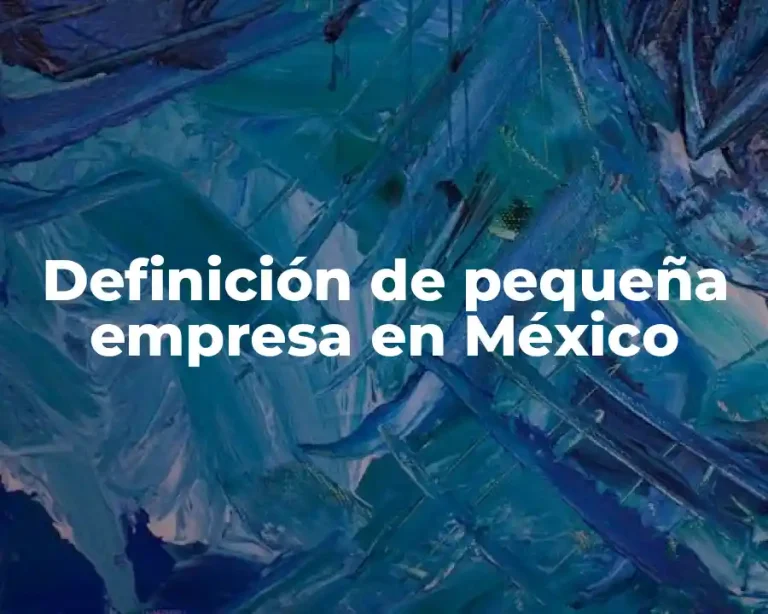 Definición de pequeña empresa en México