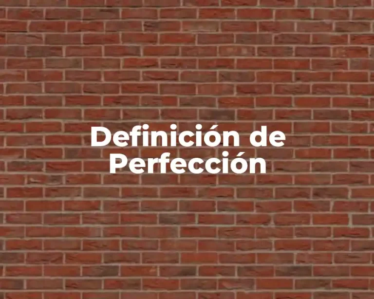 Definición de Perfección