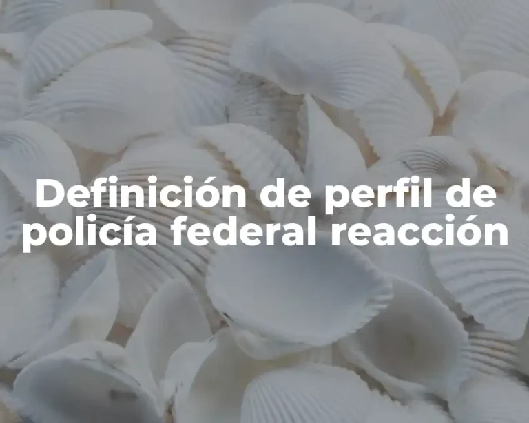 Definición de perfil de policía federal reacción