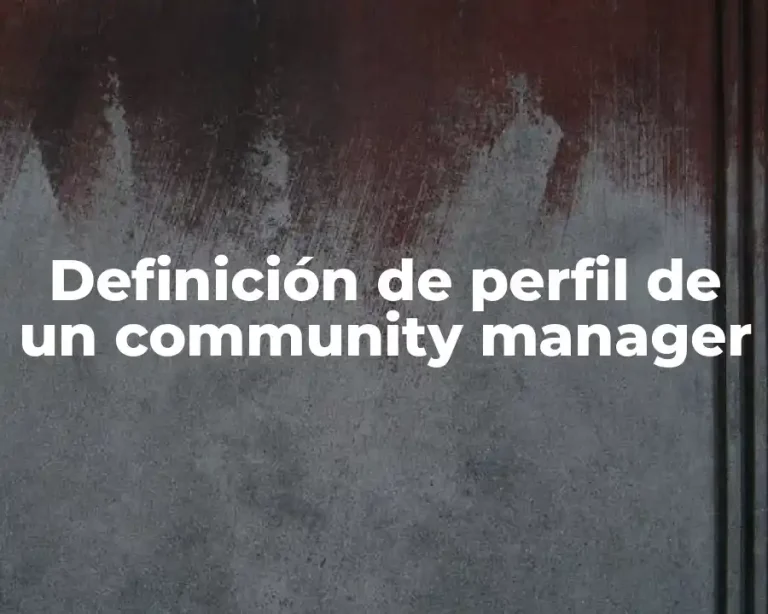 Definición de perfil de un community manager