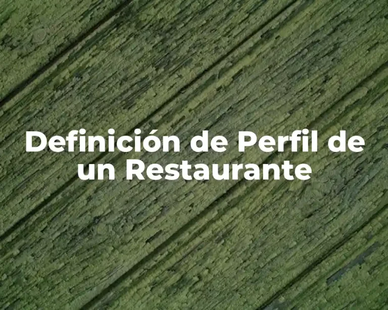 Definición de Perfil de un Restaurante