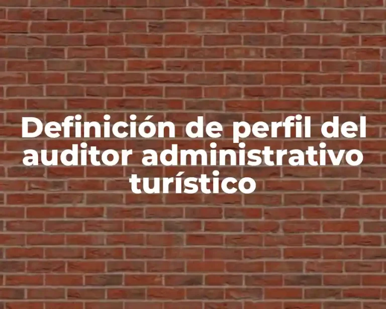 Definición de perfil del auditor administrativo turístico