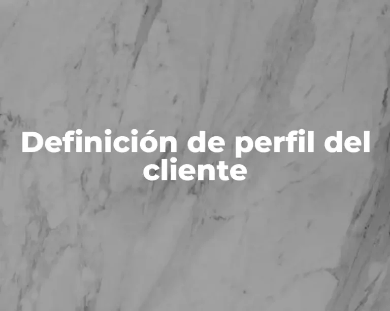 Definición de perfil del cliente