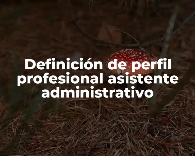 Definición de perfil profesional asistente administrativo