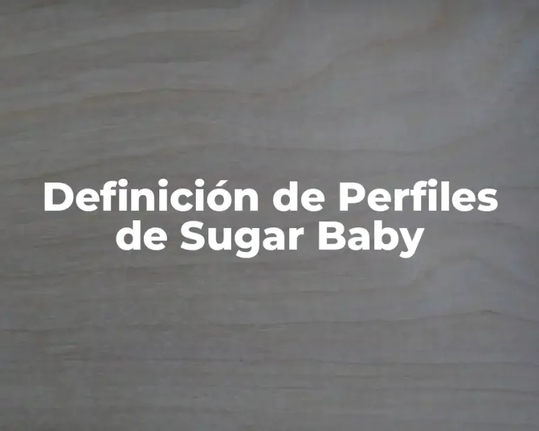 Definición de Perfiles de Sugar Baby