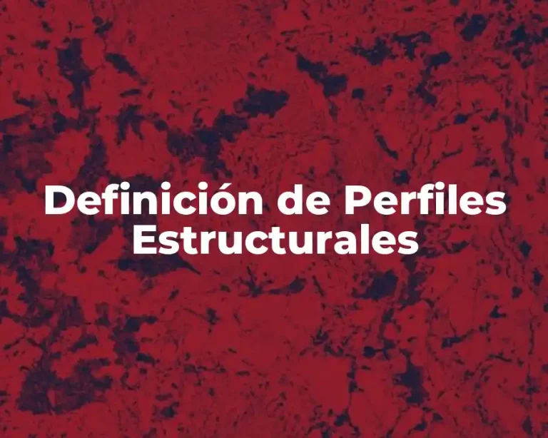 Definición de Perfiles Estructurales