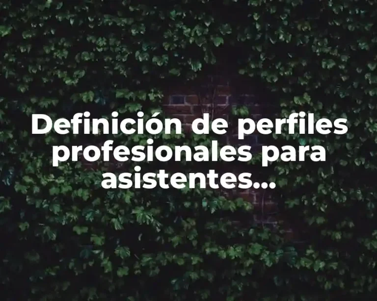 Definición de perfiles profesionales para asistentes administrativos