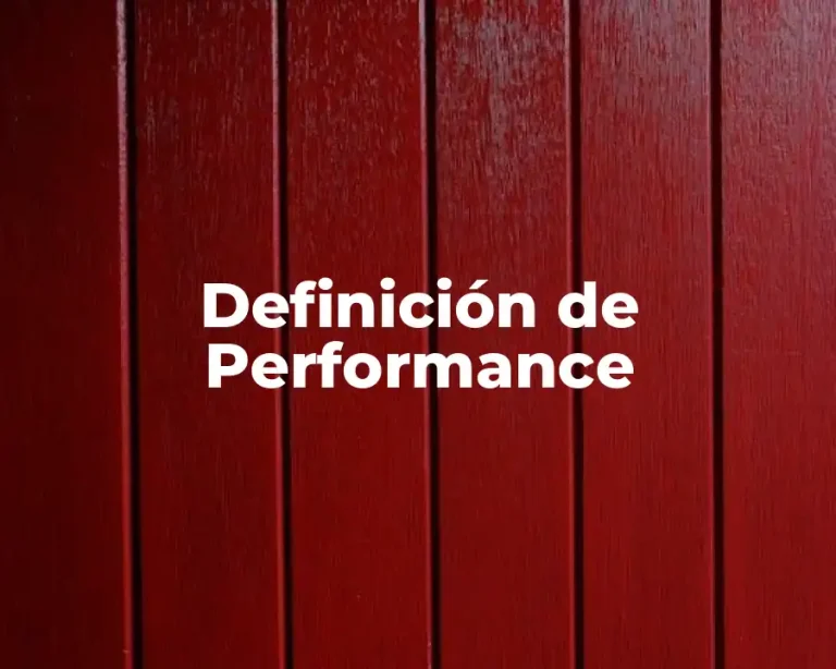 Definición de Performance
