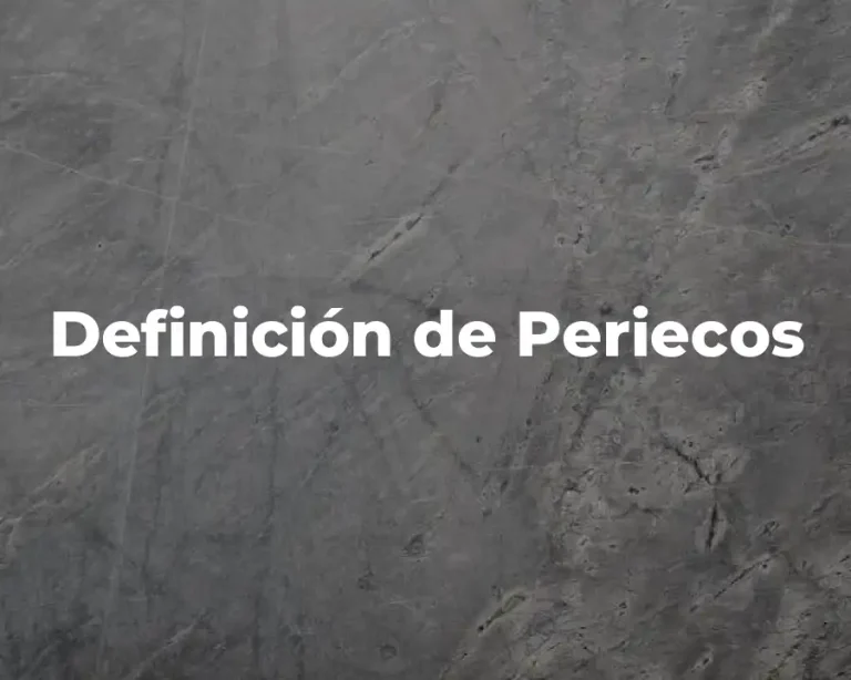 Definición de Periecos