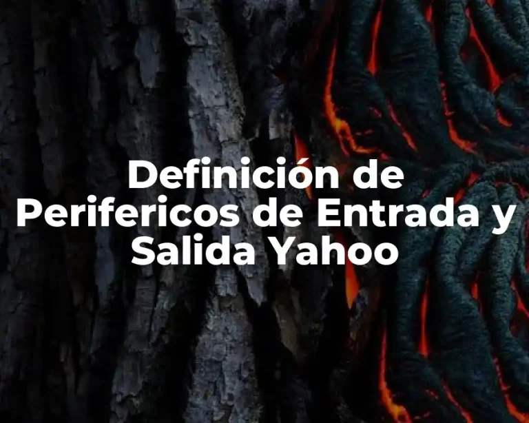 Definición de Perifericos de Entrada y Salida Yahoo