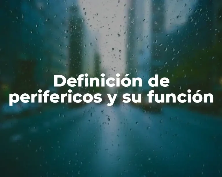 Definición de perifericos y su función