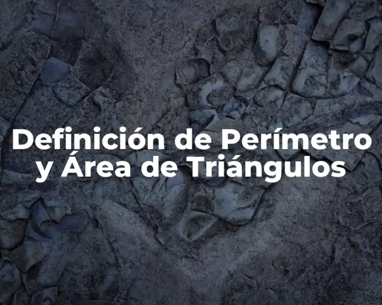 Definición de Perímetro y Área de Triángulos