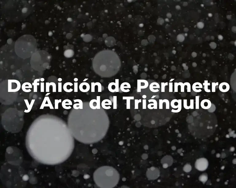 Definición de Perímetro y Área del Triángulo