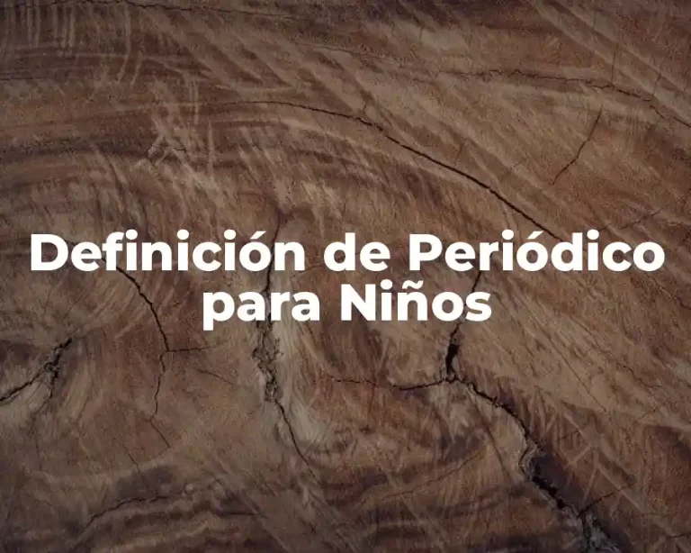 Definición de Periódico para Niños