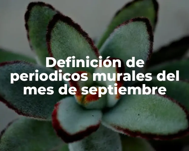 Definición de periodicos murales del mes de septiembre