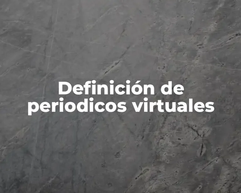 Definición de periodicos virtuales