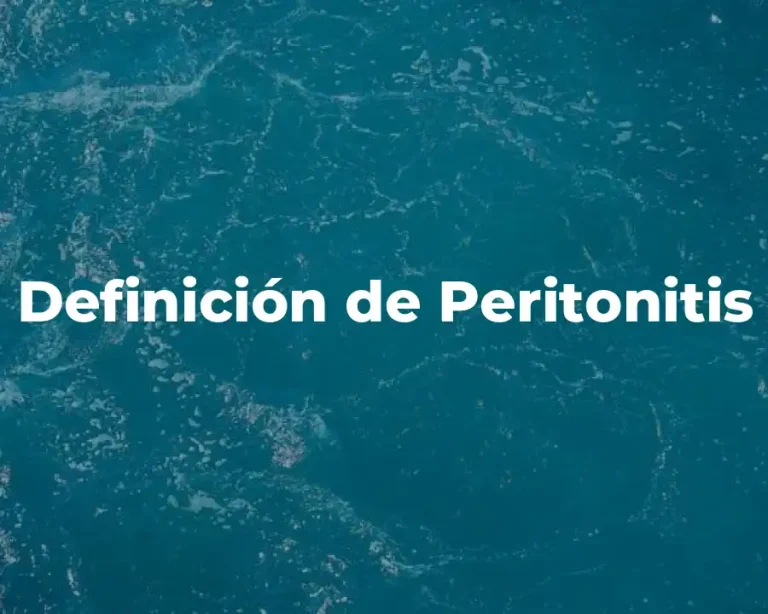 Definición de Peritonitis