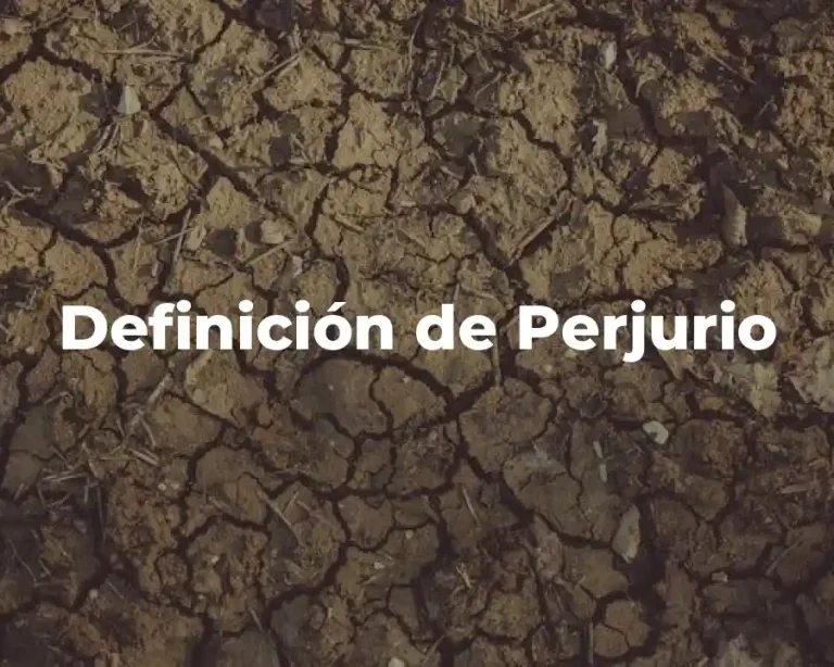Definición de Perjurio