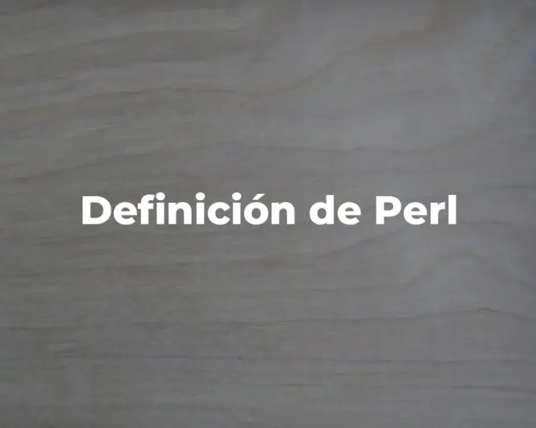 Definición de Perl