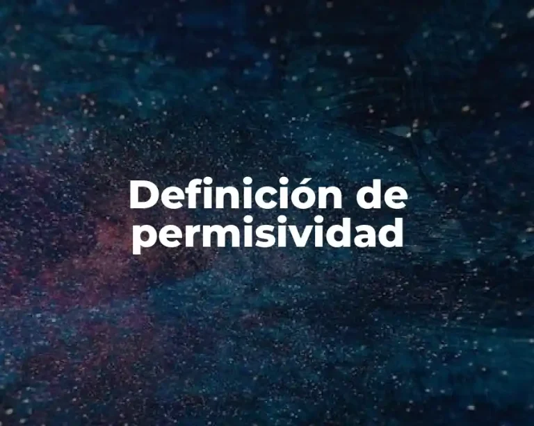 Definición de permisividad