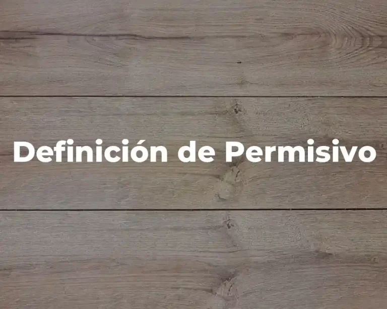 Definición de Permisivo