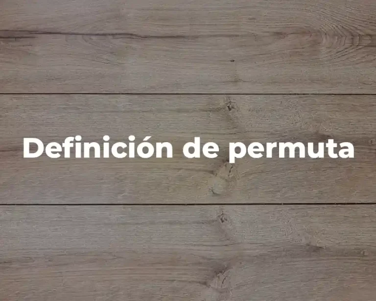 Definición de permuta