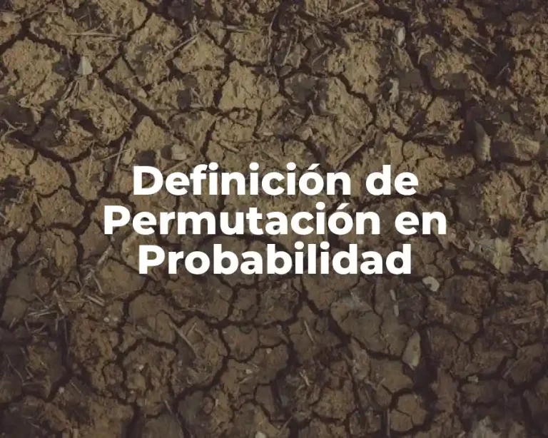 Definición de Permutación en Probabilidad
