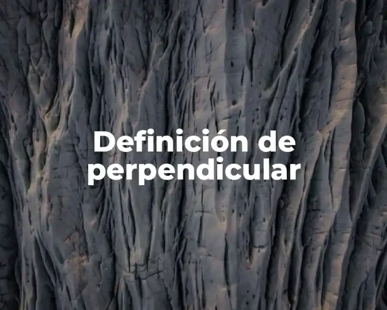 Definición de perpendicular