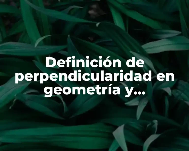 Definición de perpendicularidad en geometría y trigonometria