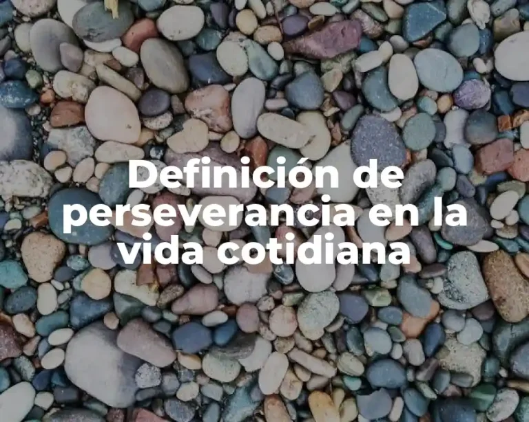 Definición de perseverancia en la vida cotidiana