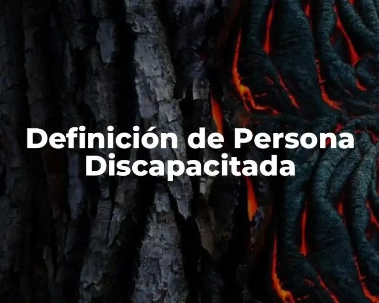 Definición de Persona Discapacitada