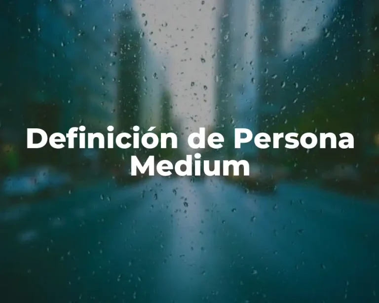 Definición de Persona Medium