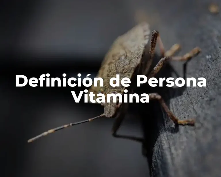 Definición de Persona Vitamina
