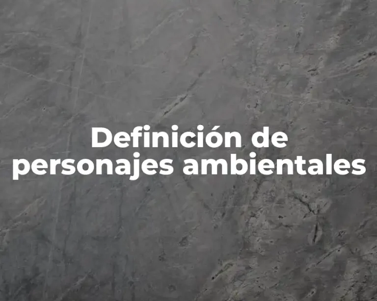 Definición de personajes ambientales
