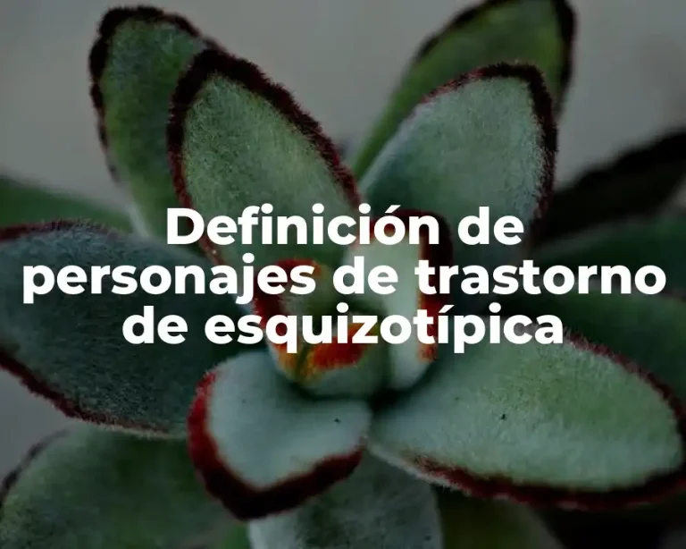 Definición de personajes de trastorno de esquizotípica