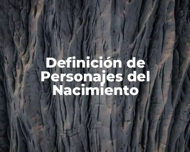Definición de Personajes del Nacimiento