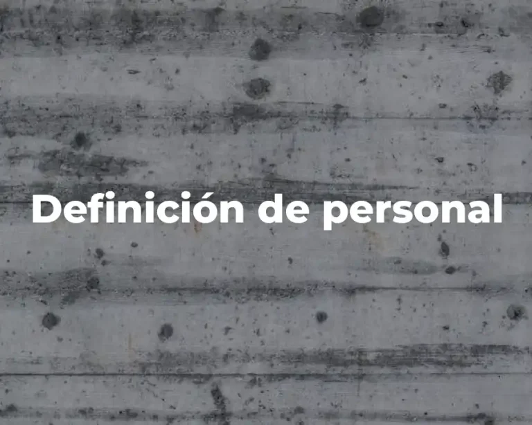 Definición de personal