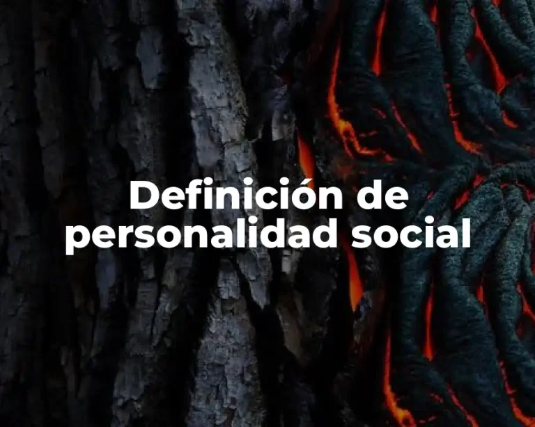 Definición de personalidad social