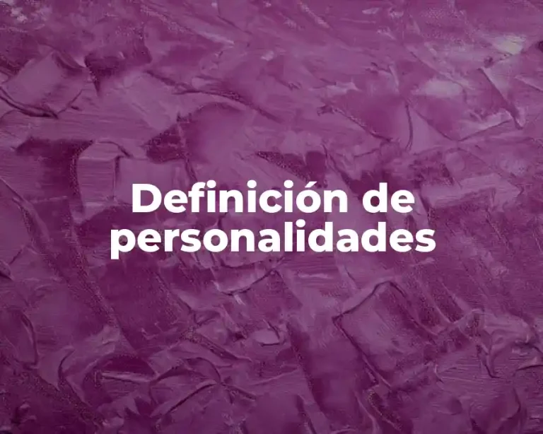 Definición de personalidades