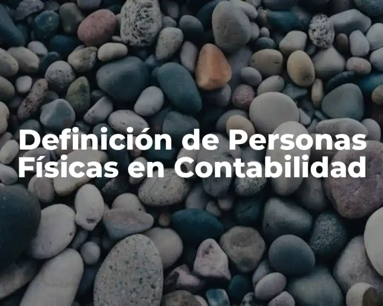 Definición de Personas Físicas en Contabilidad
