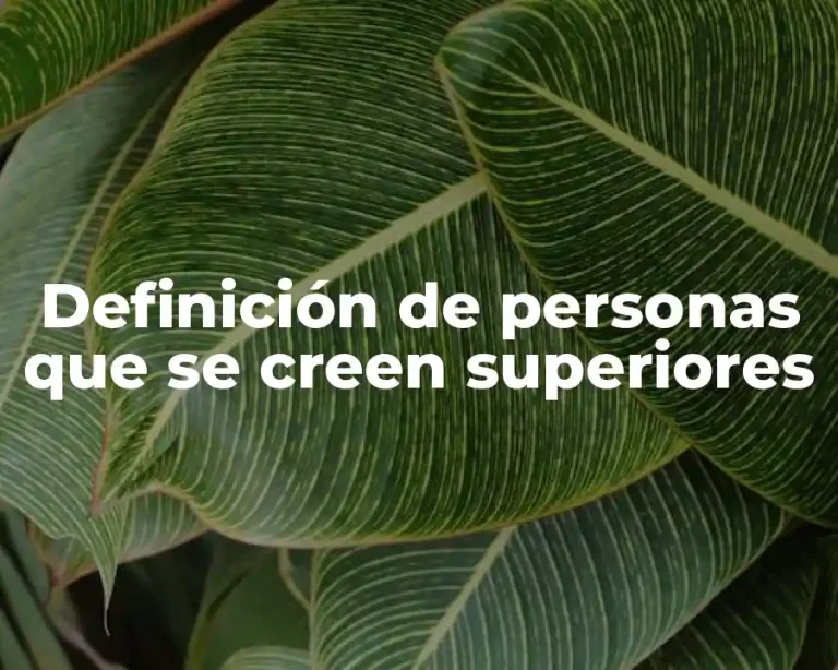 Definición de personas que se creen superiores