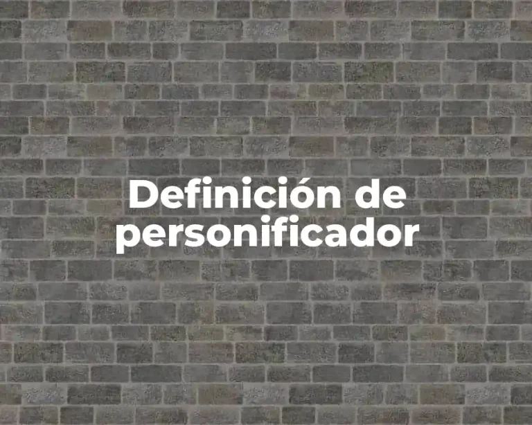 Definición de personificador