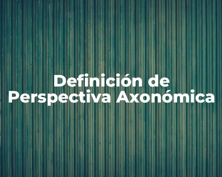 Definición de Perspectiva Axonómica