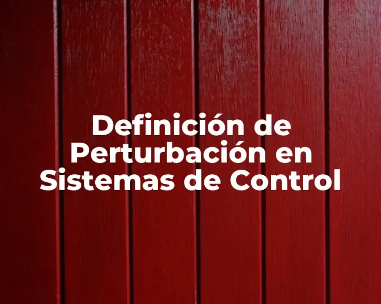 Definición de Perturbación en Sistemas de Control
