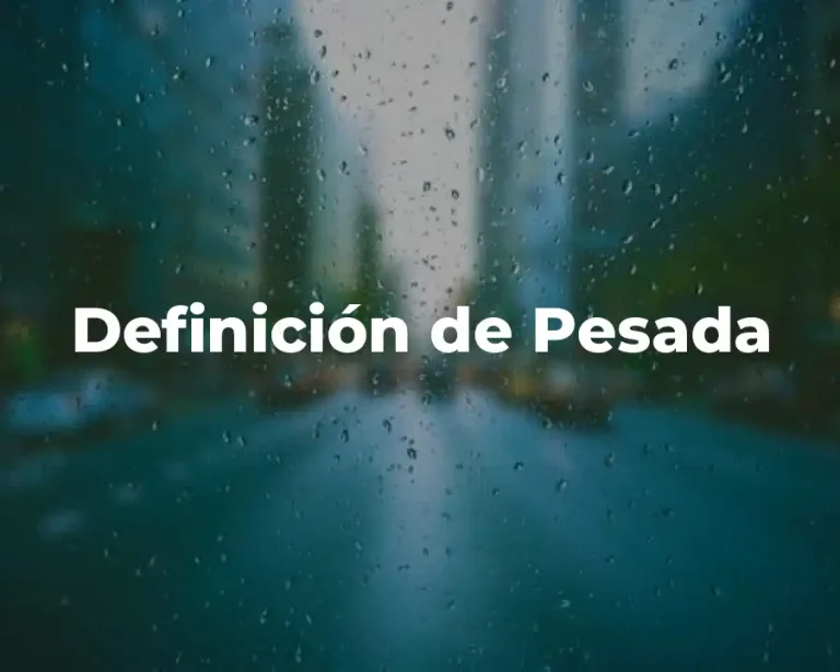 Definición de Pesada
