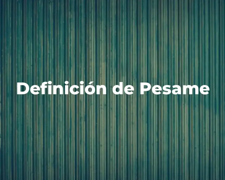 Definición de Pesame