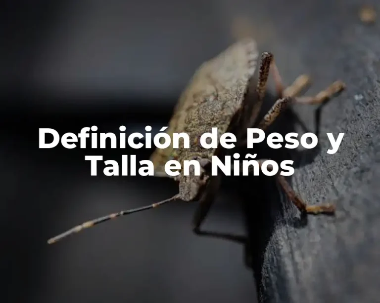 Definición de Peso y Talla en Niños